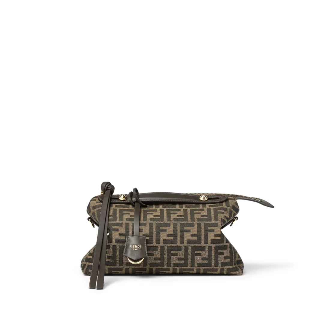 FENDI By The Way Soft Medium FF Jacquard Fabric Bag