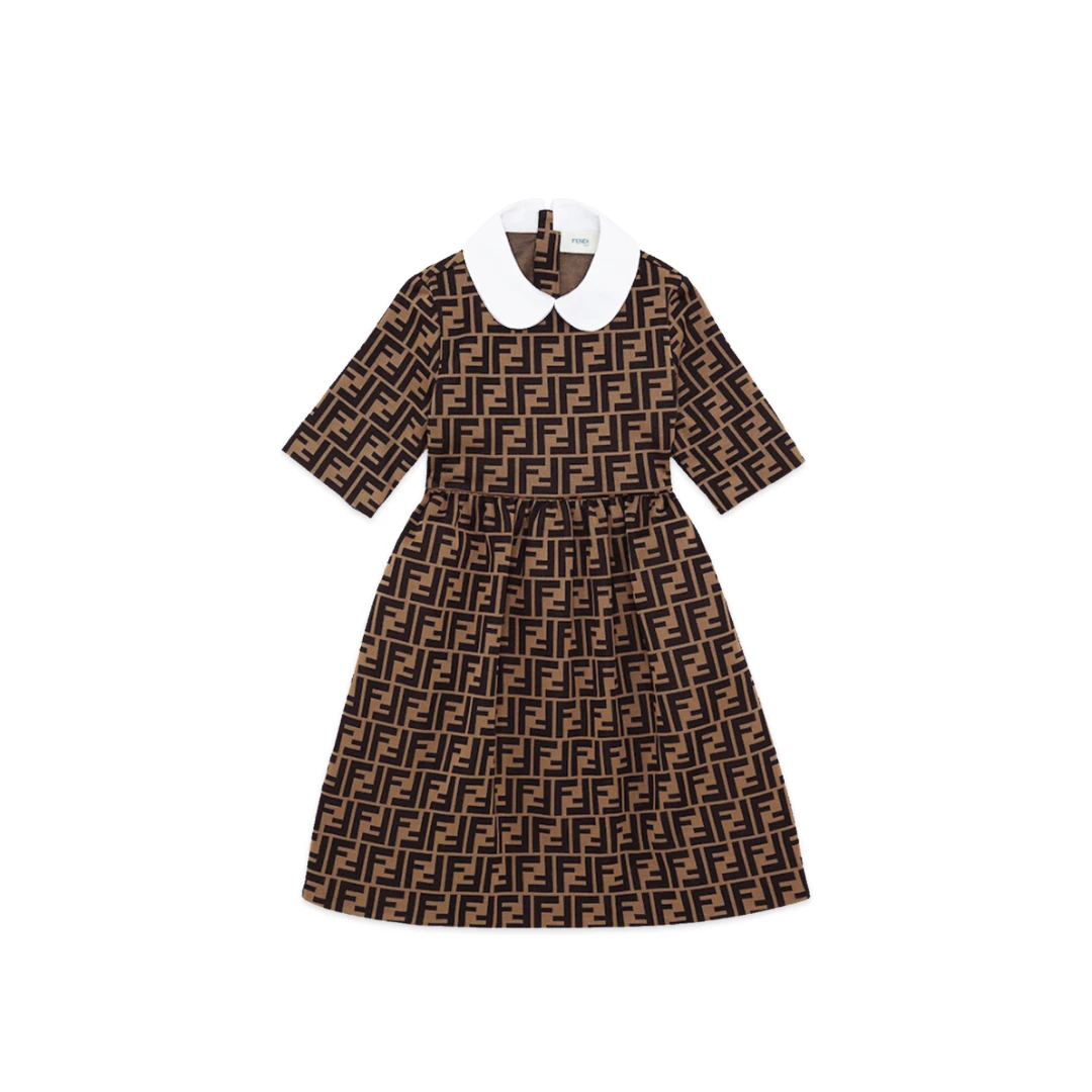 FENDI All Over FF Logo Short Dress