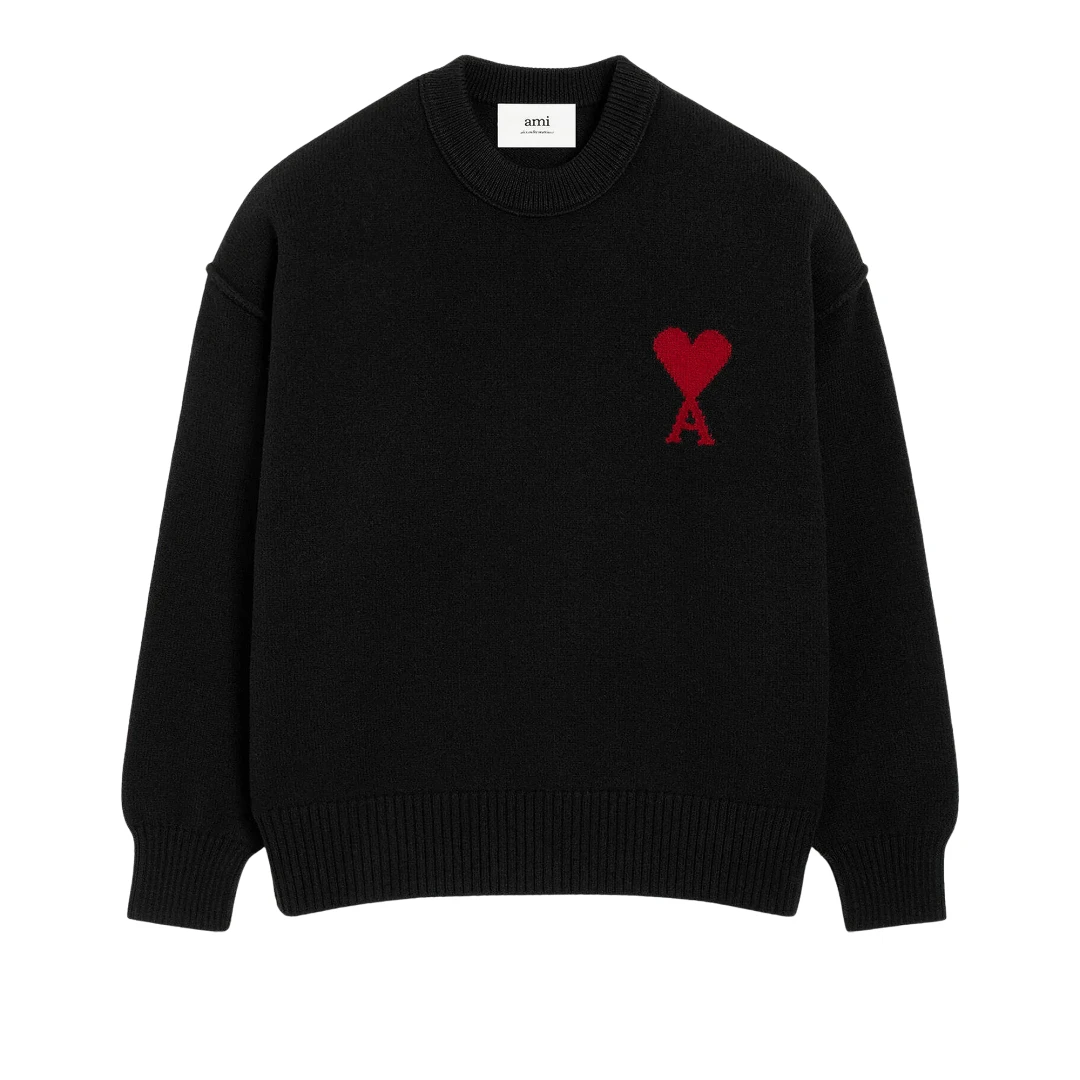 AMI PARIS Big Red Ami De Coeur Crewneck Sweater
