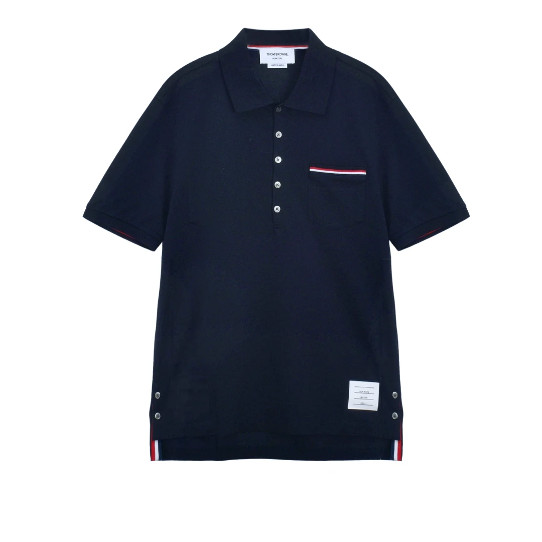 THOM BROWNE Pique Pocket Polo Shirt