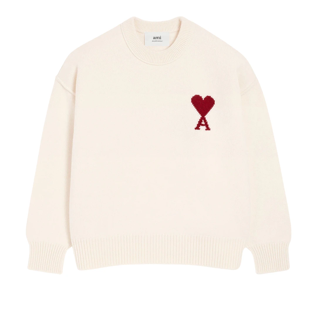 AMI PARIS Big Red Ami De Coeur Crewneck Sweater