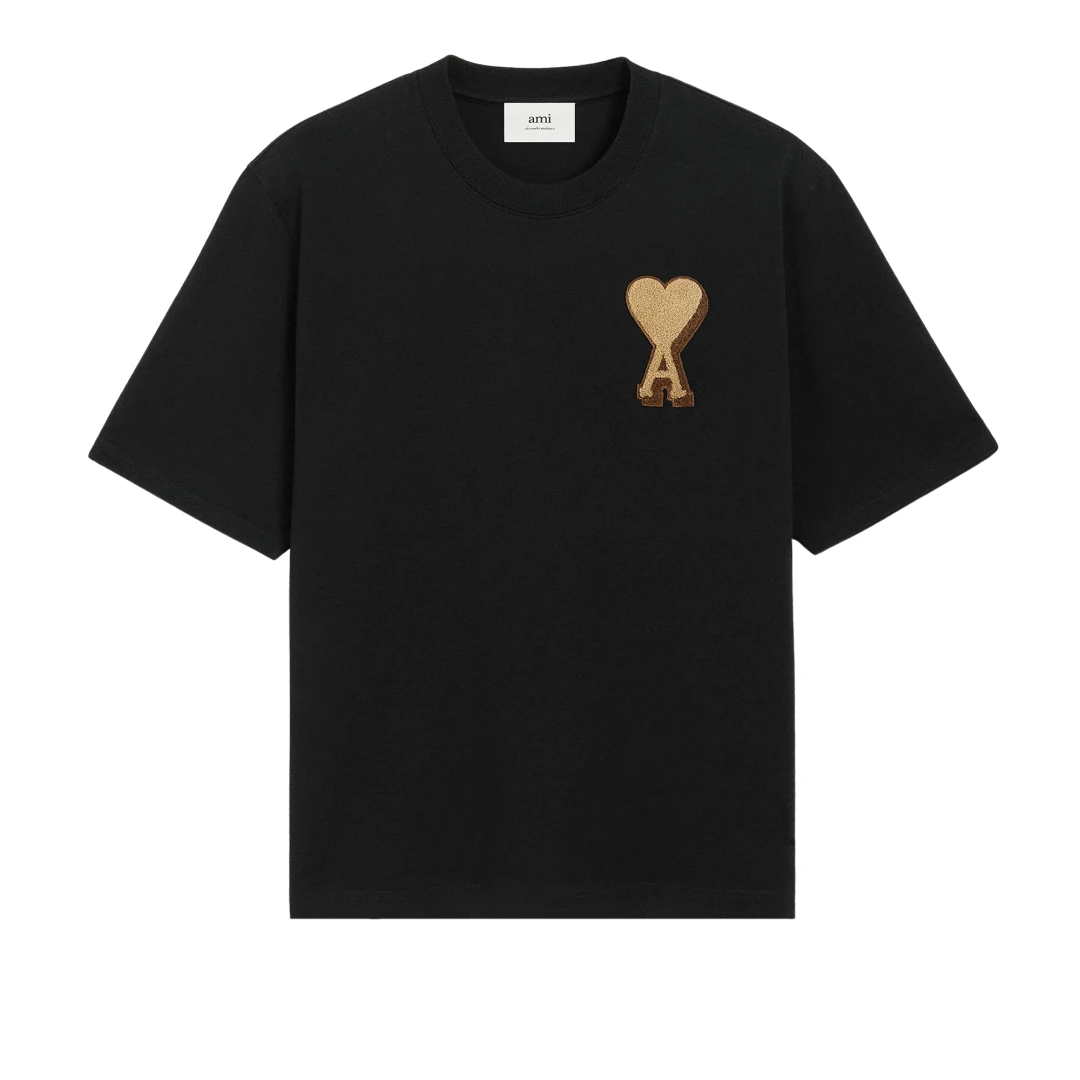 AMI PARIS 3D Contrasted Ami De Coeur Tshirt