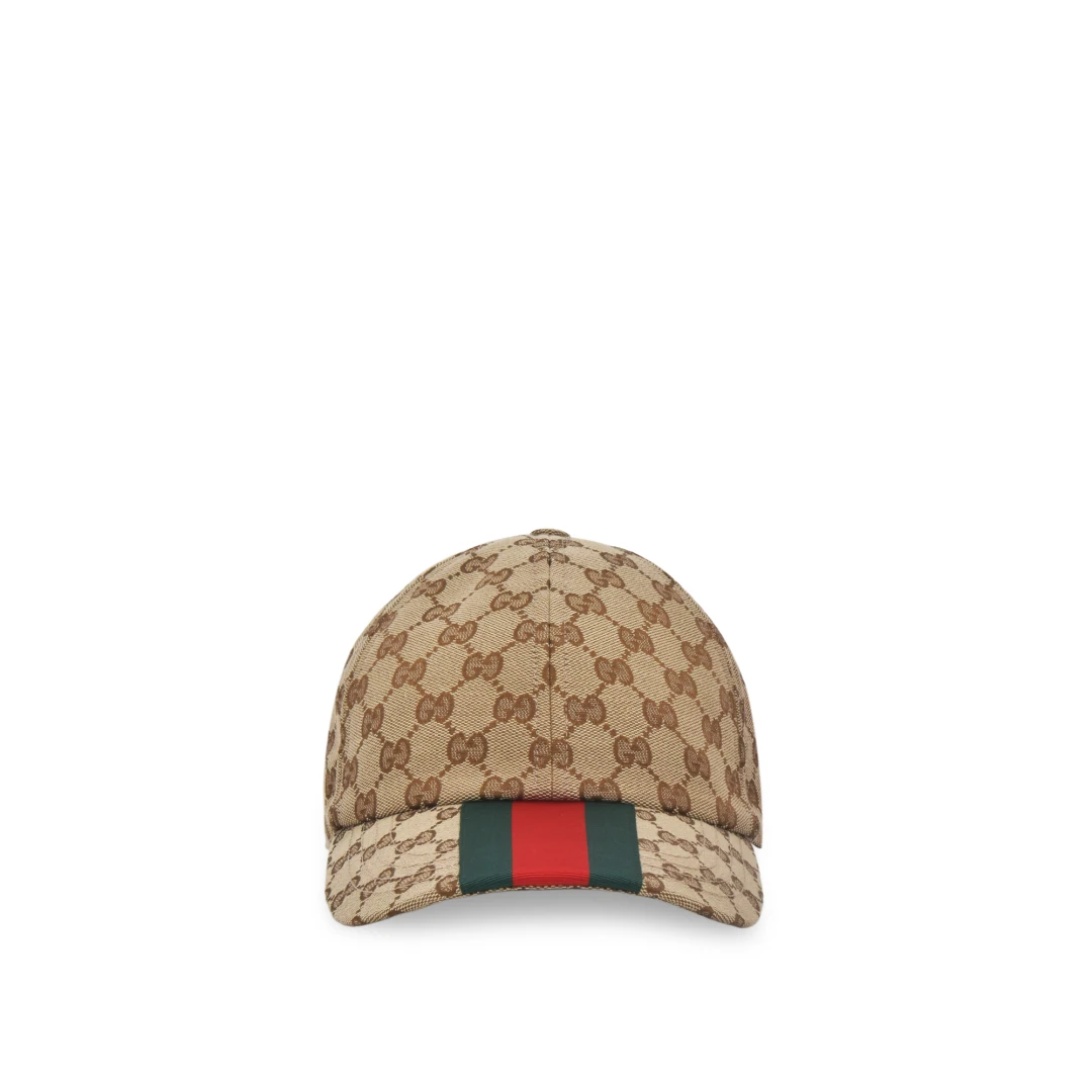 GUCCI GG Supreme Baseball Cap Canvas With Web