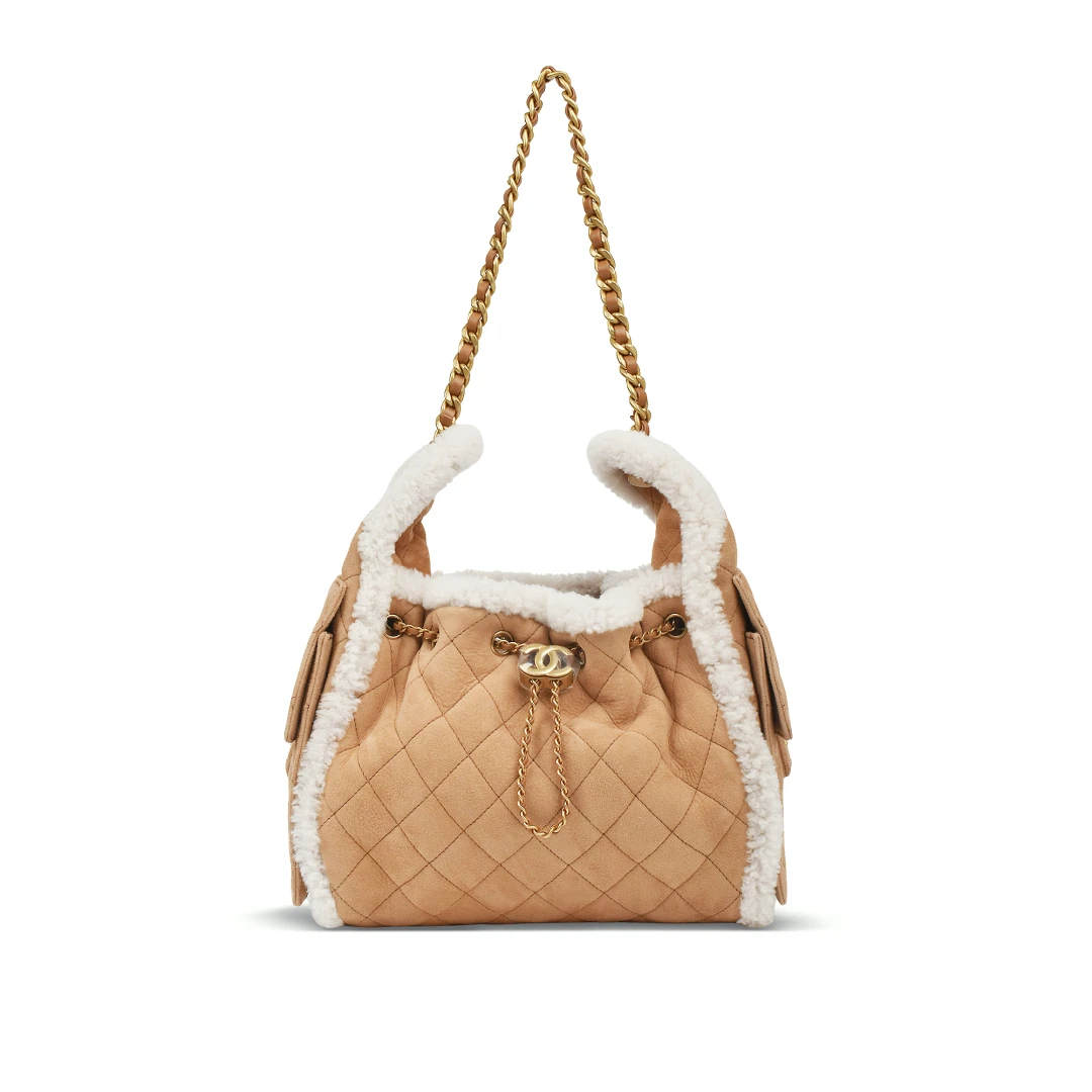 CHANEL Chanel 25 Small Suede And Fur