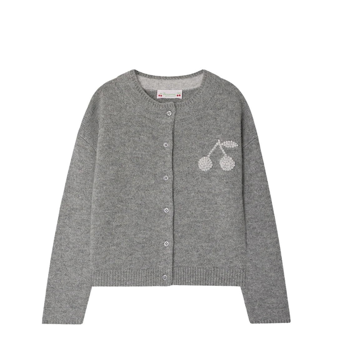 BONPOINT Judicael Hand Embroidered Cherry Cardigan