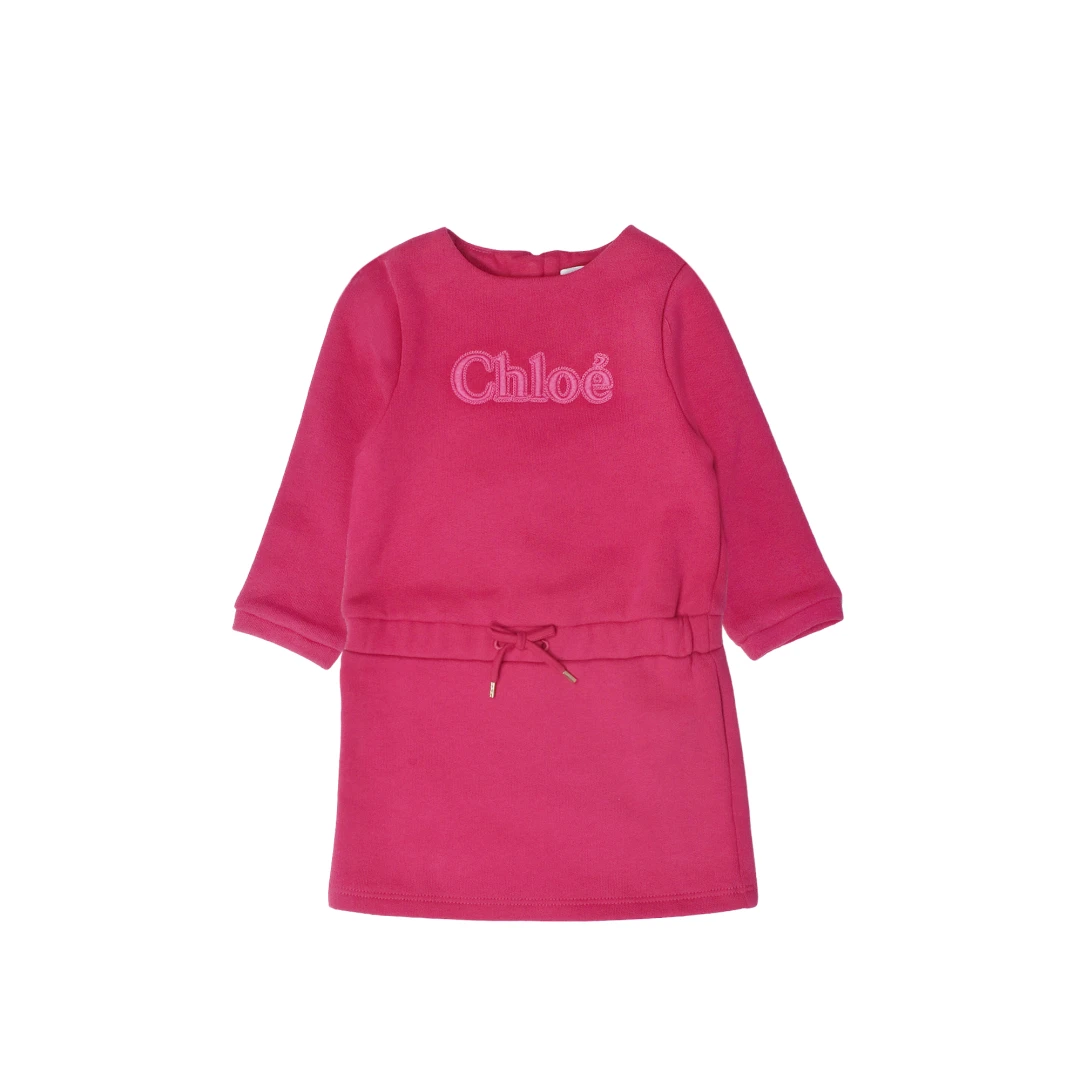 CHLOE Embroidered Logo Dress