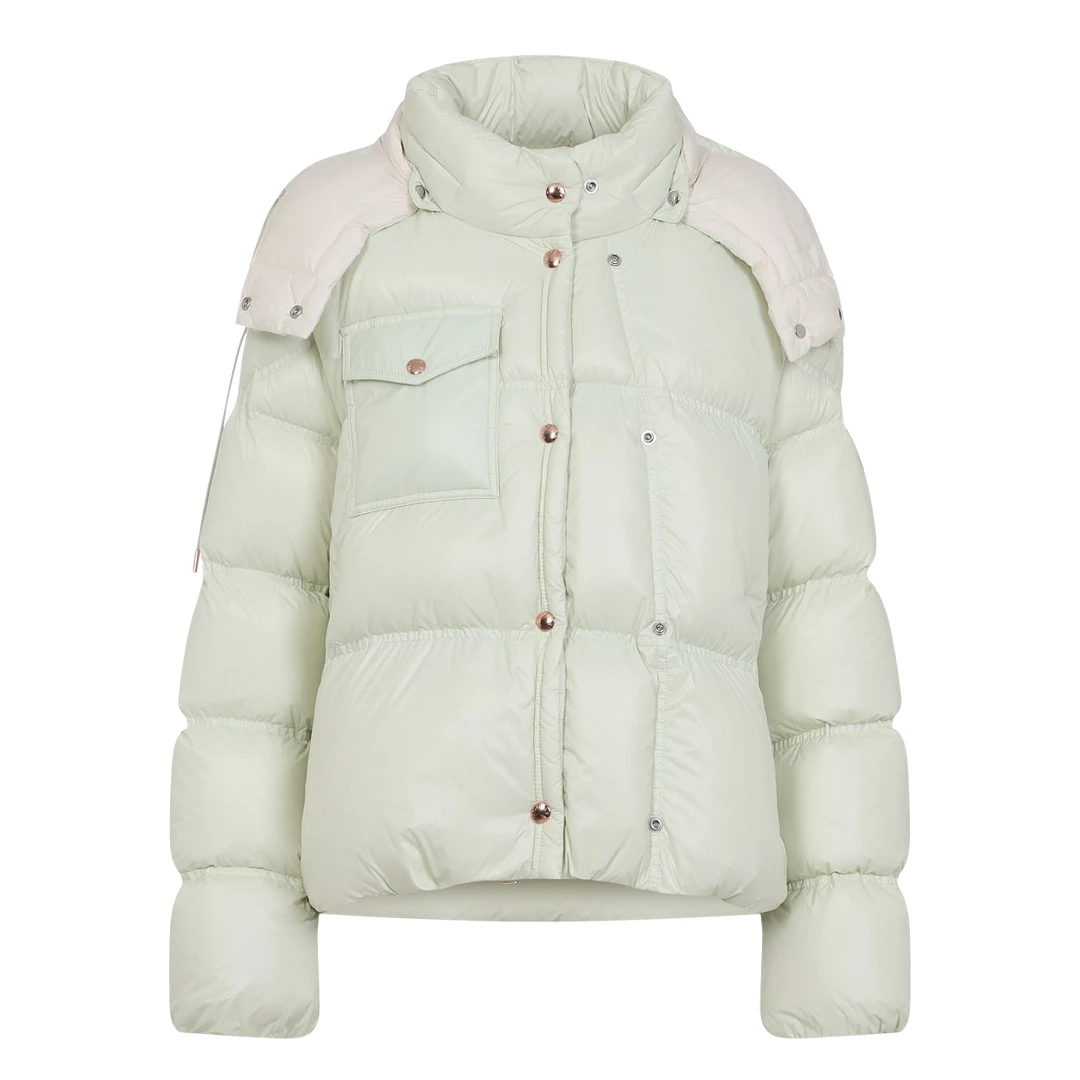 MONCLER Erea Square Quilted Hooded Short Down Jacket