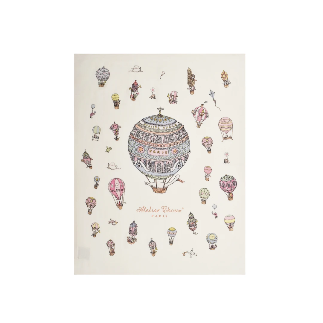 ATELIER CHOUX Hot Air Balloon Cashmere Blanket