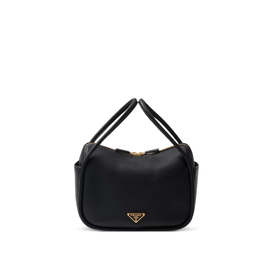 PRADA Triangle Logo Darling Leather Handbag