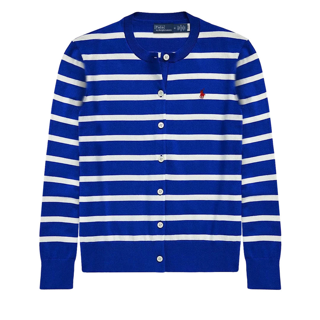 POLO RALPH LAUREN Striped Crewneck Cardigan