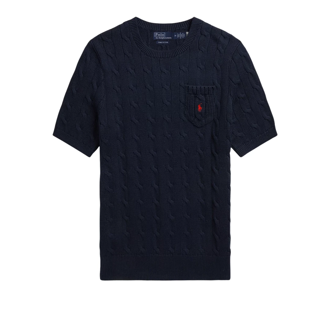 POLO RALPH LAUREN Cable Knit Short Sleeve Tshirt